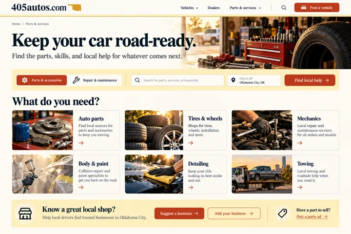 Road-ready parts and services
