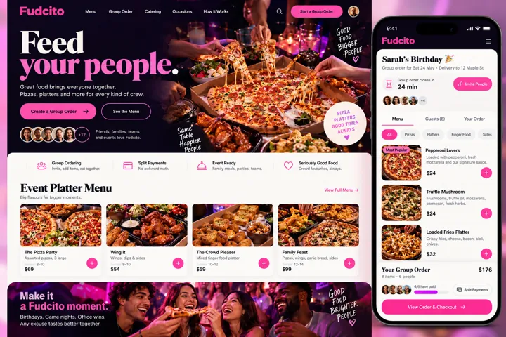 Fudcito Party Mode group feast