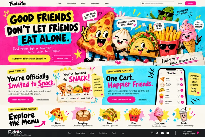 Fudcito Snack Squad Landing Page