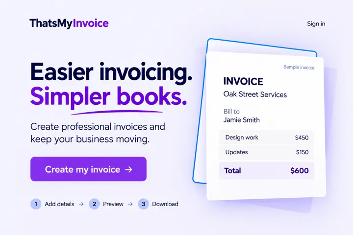 Easier invoicing, simpler books