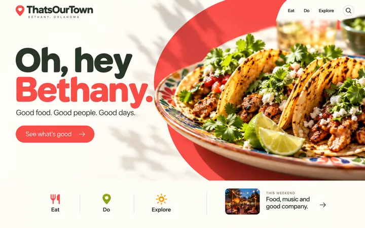 Bethany's delicious welcome